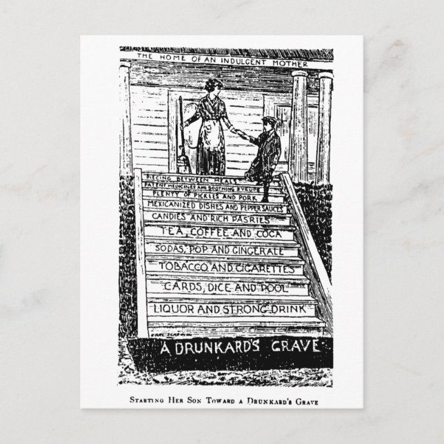 Alkohol öffnet das Tor zur Hölle Postkarte (Vorderseite)