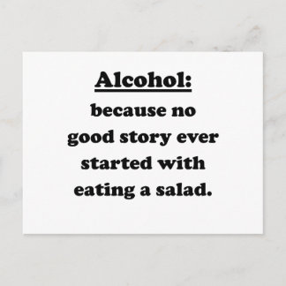 Alkohol Postkarte