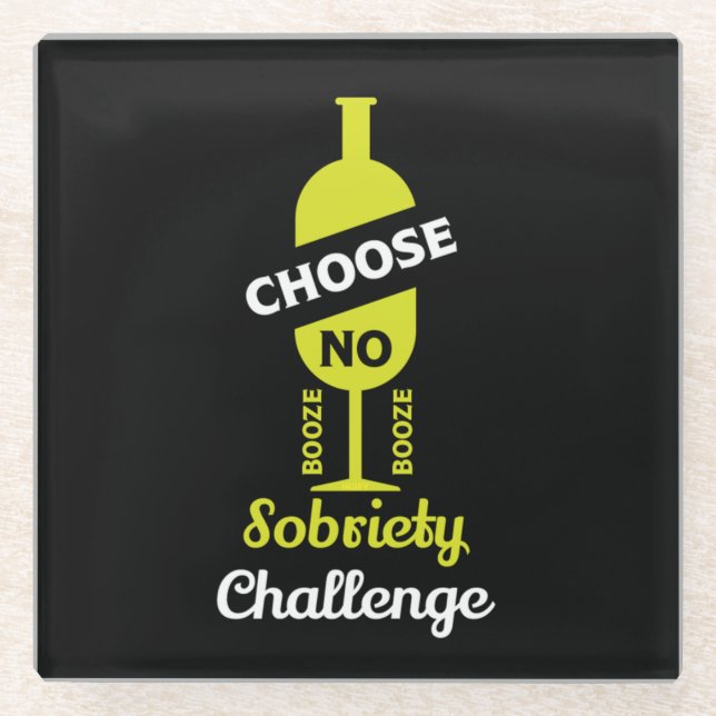 Alkohol Sobrify Alkoholfreie Teetalunterstützung Glasuntersetzer (Vorderseite)