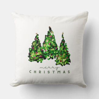 Alkohol-Tinte-Design-Weihnachtsbaum-Kissen Kissen