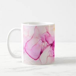 Alkohol-Tinte Meeresstruktur. Zeitgenössische Kuns Kaffeetasse