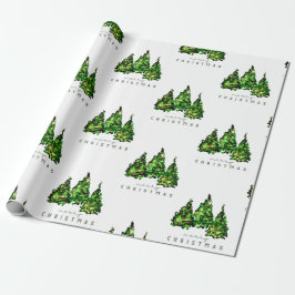 Alkohol-Tinten-Design Weihnachtsbaum-Geschenkverpa Geschenkpapier