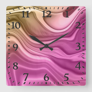 Alkohol-Tinten-Set Aurora Digitalpapier-40817 Quadratische Wanduhr
