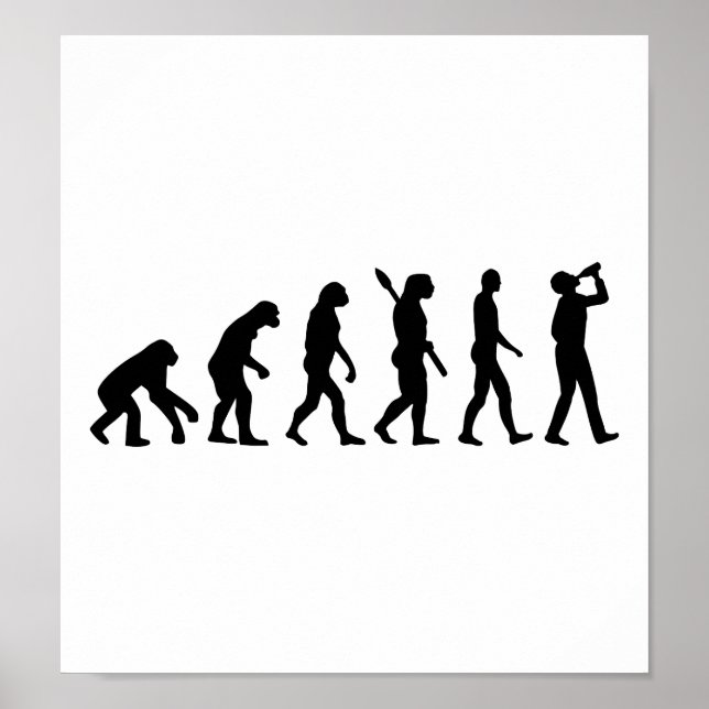 Alkohol trinken Evolution Poster (Vorne)