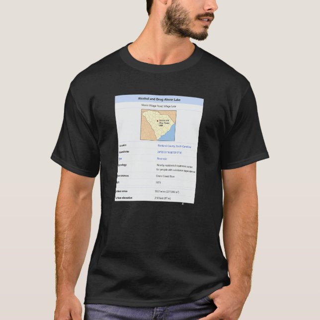 Alkohol- und Drogenmissbrauchssee T-Shirt (Vorderseite)