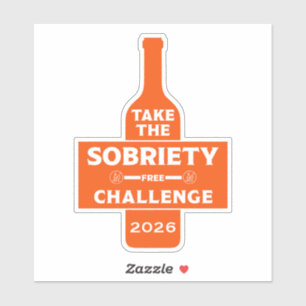 Alkohol- und Suchtmittelfrei Challenge Aufkleber