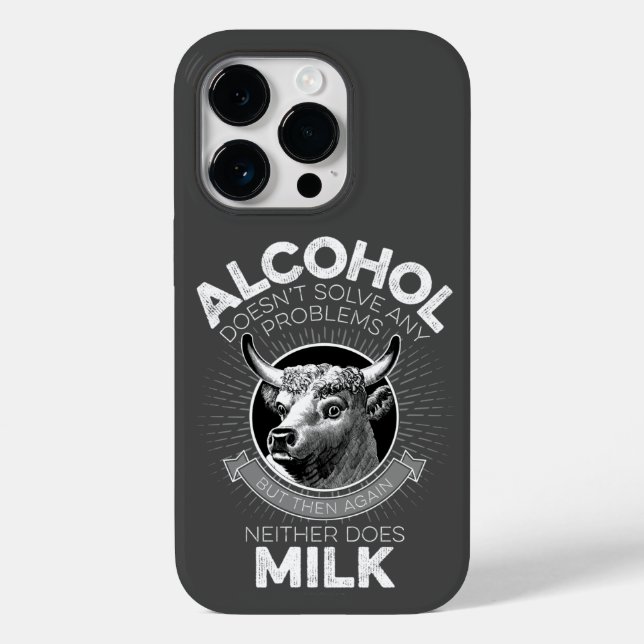 Alkohol vs. Milch Case-Mate iPhone 14 Pro Hülle (Rückseite)