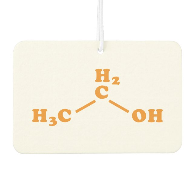 Alkoholethanol Molekulare chemische Formel Autolufterfrischer (Vorderseite)