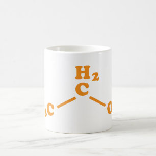 Alkoholethanol Molekulare chemische Formel Kaffeetasse