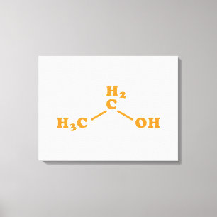 Alkoholethanol Molekulare chemische Formel Leinwanddruck