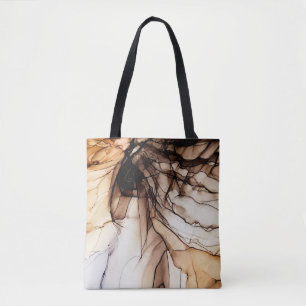 Alkoholfarbe. Graue handgefertigte Marmortextur. G Tasche