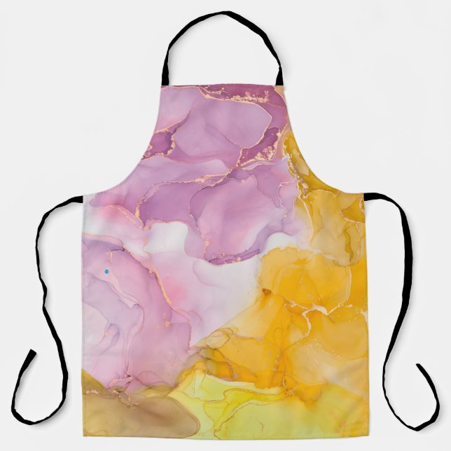 Alkoholfarben sind durchsichtig. Fluid Art - moder Schürze (Vorderseite)