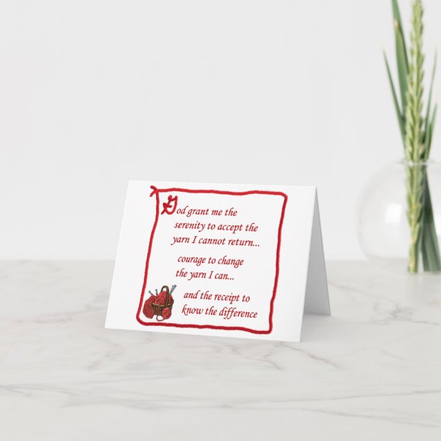 Alkoholikerische Note Karte (Vorderseite)