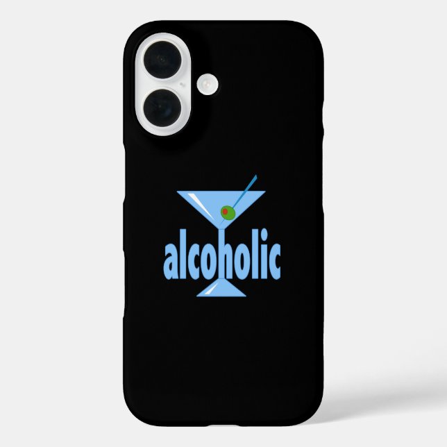 Alkoholisch iPhone 16 Hülle (Rückseite)