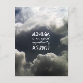 Alkoholismus Postkarte