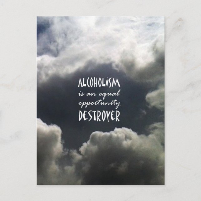 Alkoholismus Postkarte (Vorderseite)