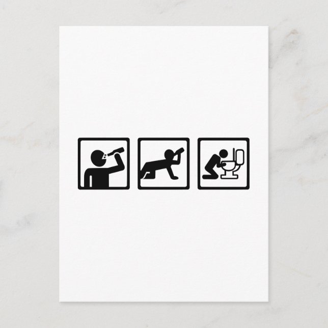 Alkoholpuke Postkarte (Vorderseite)