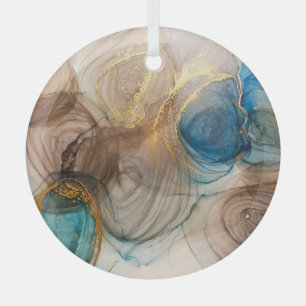 Alkoholtink, gebleicht Mineralstoffe Abstrakt. Ornament Aus Glas