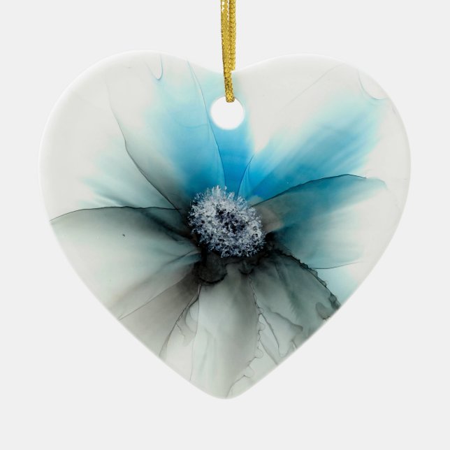 Alkoholtinte Blume Keramik Ornament (Vorne)