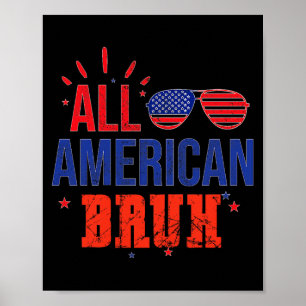All Aamerikanischer Bruder 4. Juli Kinder Sonnenbr Poster