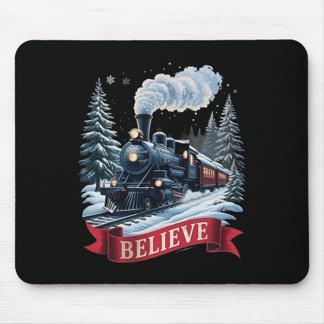 All Aboard Polar Express Christmas North Pole Xmas Mousepad (Vorne)