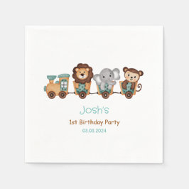 ALL ABOARD Train Fiesta Kindergeburtstag Serviette