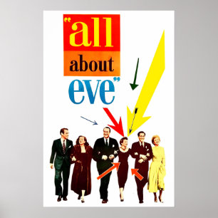 All About Eve 1950 Film POSTER DRUCK A5-A1 Kult