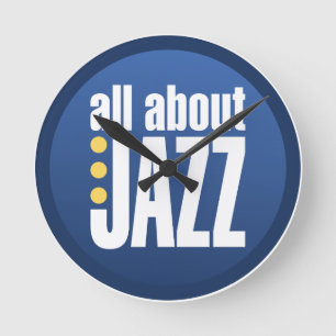 All About Jazz Wall Clock Runde Wanduhr