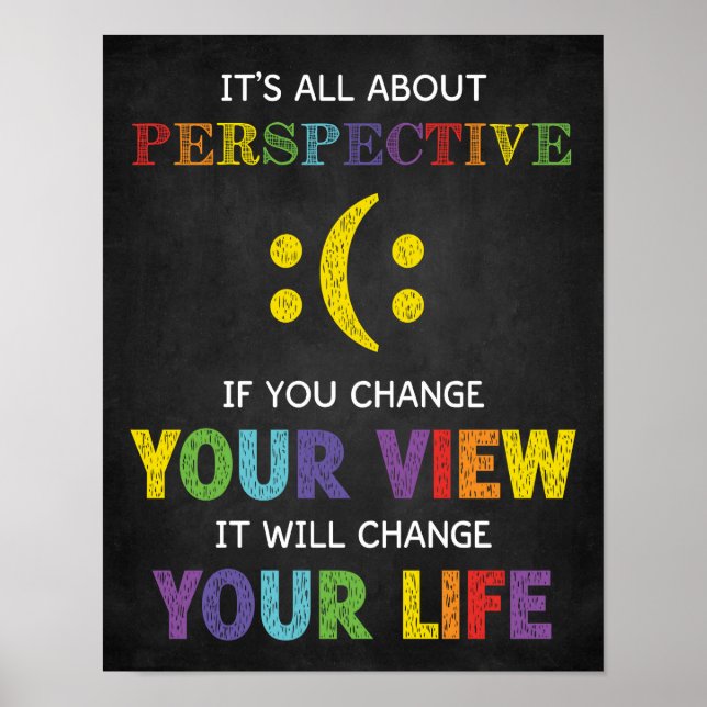 All About Perspective Classroom Motivational Poster (Vorne)