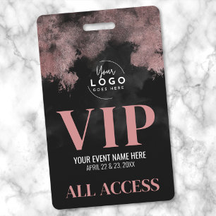All Access Logo Roségold Schwarz VIP-Event Ausweis