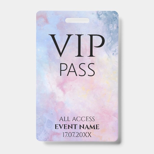 All Access Pass drawing vip event id badge Ausweis (Front)