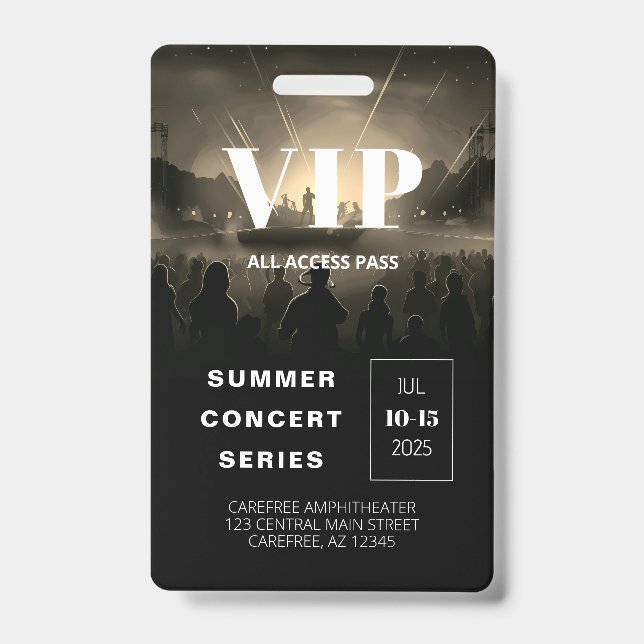 All Access Pass QR Code Concept Abzeichen Ausweis (Vorderseite)
