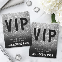 All Access Schwarz Weiß VIP Abzeichen