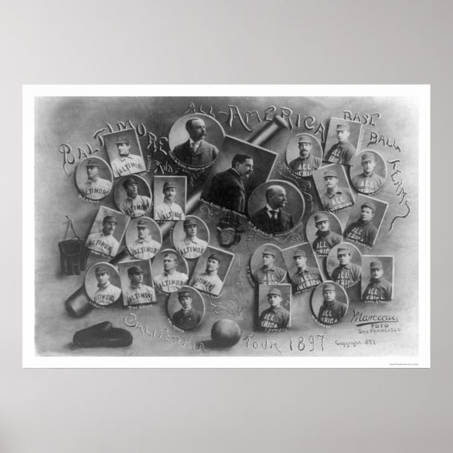 All America Baseball Tour 1897 Poster (Vorne)