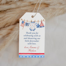 All American 4. Juli Baby Shower Danke Favor