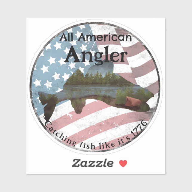 All American Angler Aufkleber (Blatt)