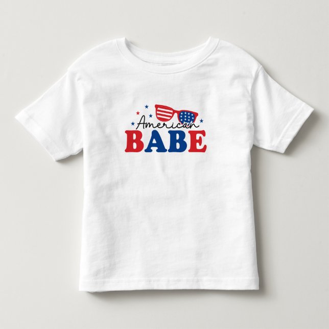 All American Babe - Patriotic Kids T - Shirt (Vorderseite)