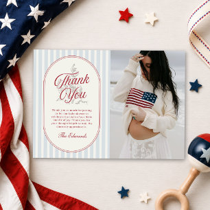 All American Baby 4. Juli Baby Shower Foto Dankeskarte