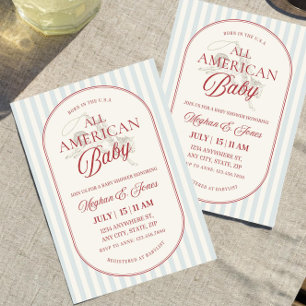 All American Baby Shower Einladung, Patriotischer  Einladung