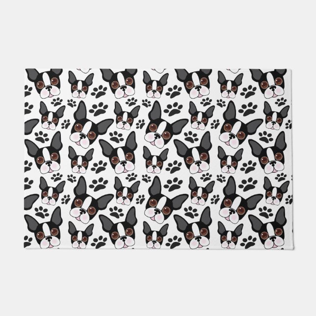 All American Boston Terrier Pet Puppy Fußmatte (Vorderseite)