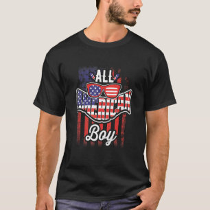 All American Boy 4th Of July Boys Kids Sunglasses T-Shirt