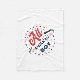 All American Boy Abzeichen Fleecedecke