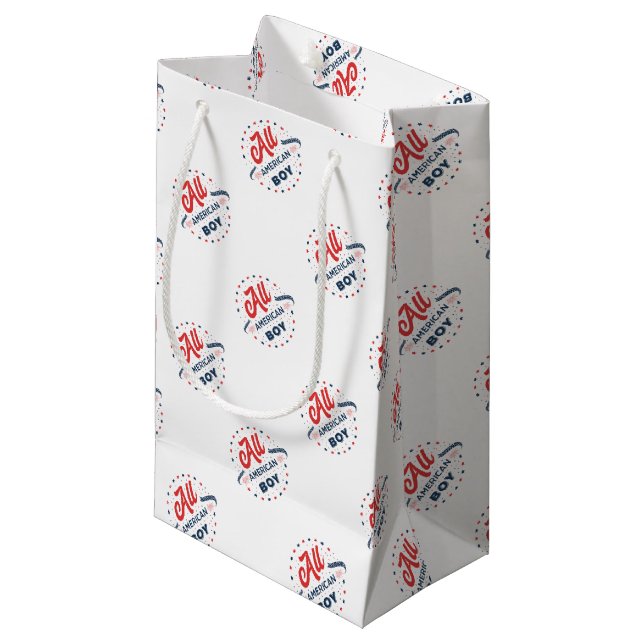 All American Boy Abzeichen Kleine Geschenktüte (Vorderseite Schrägansicht)
