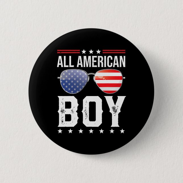 All American Boy Matching Family 4. Juli Button (Vorderseite)