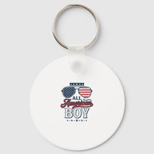 All American Boy Patriotische Sonnenbrille Shirt D Schlüsselanhänger