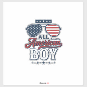 All American Boy Patriotische Sonnenbrille T-Shirt Aufkleber