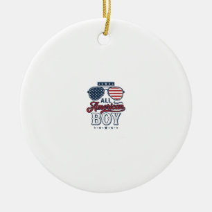 All American Boy Patriotische Sonnenbrille T-Shirt Keramik Ornament