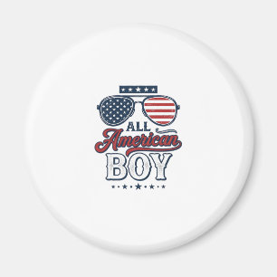 All American Boy Patriotische Sonnenbrille T-Shirt Magnet