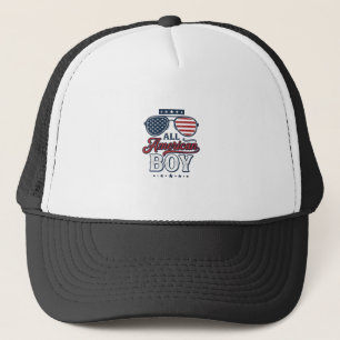All American Boy Patriotische Sonnenbrille T-Shirt Truckerkappe