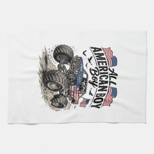 All American Boy Patriotischer Monster-Truck T-Shi Geschirrtuch